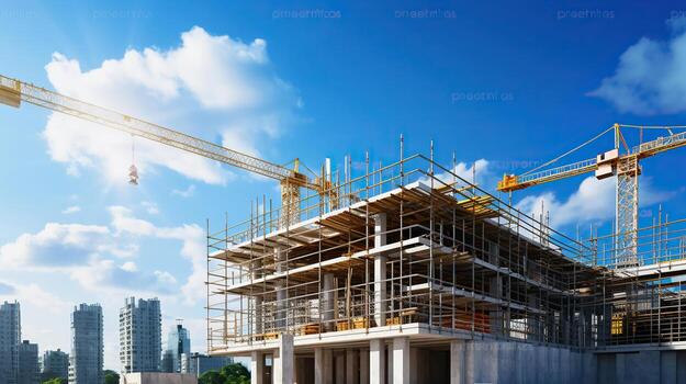 High-rise tower under construction